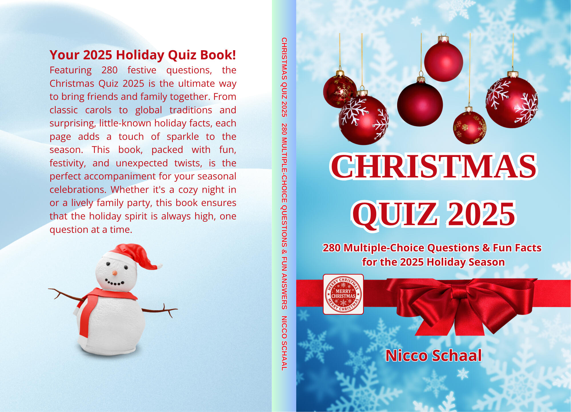 CHRISTMAS QUIZ 2025 Book cover for Christmas Quiz 2025 by Nicco Schaal.
